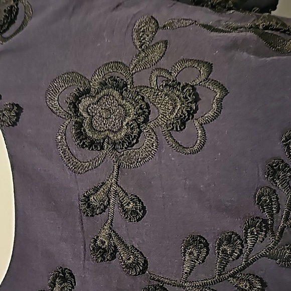 Banana Republic Navy Embroidered Jacquard Dress size 6 - Picture 4 of 7